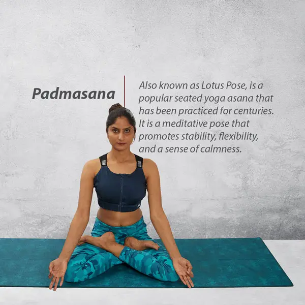 half lotus pose in yoga - correct form and benefits.
